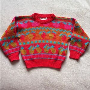 Vintage Gingersnaps Fruit Sweater Apples Peaches Pears
Size 5 Retro 1990s